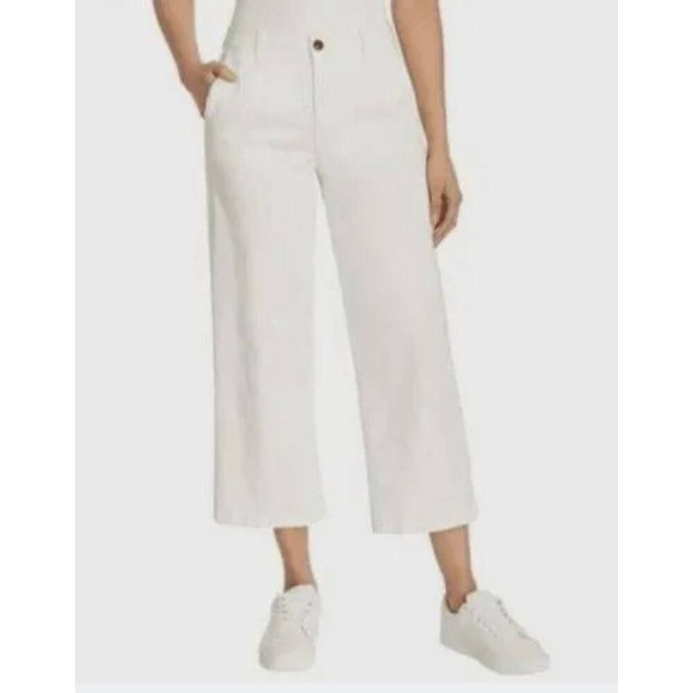 Ella Moss Wide Leg Crop Jean - Size 4 NWT - White/Beige - On trend for Summer! - Picture 2 of 6